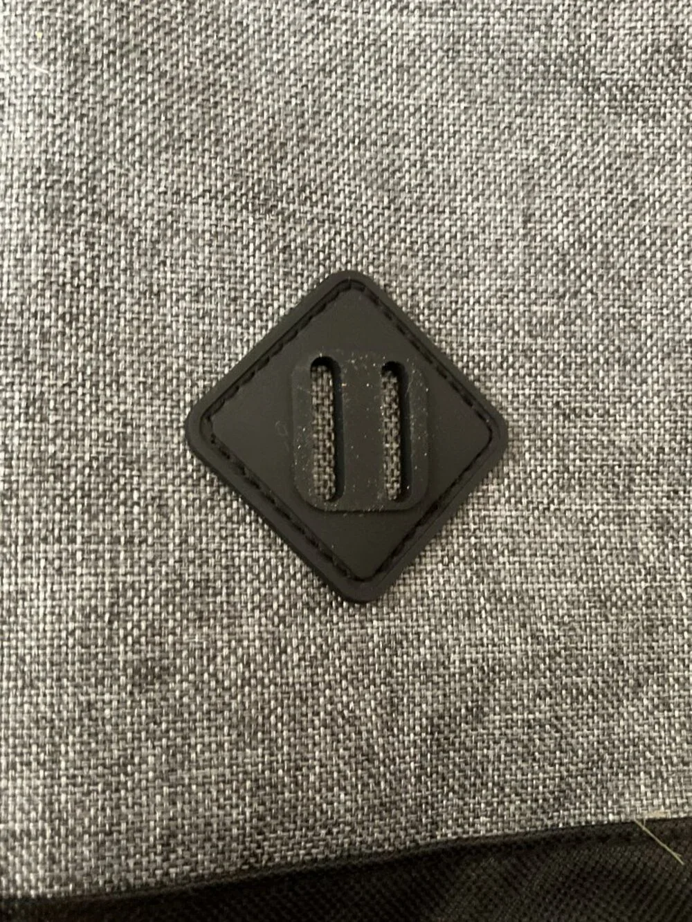 NEW 4imprint Gray Heather Backpack Laptop School Travel Book Bag Black Accent